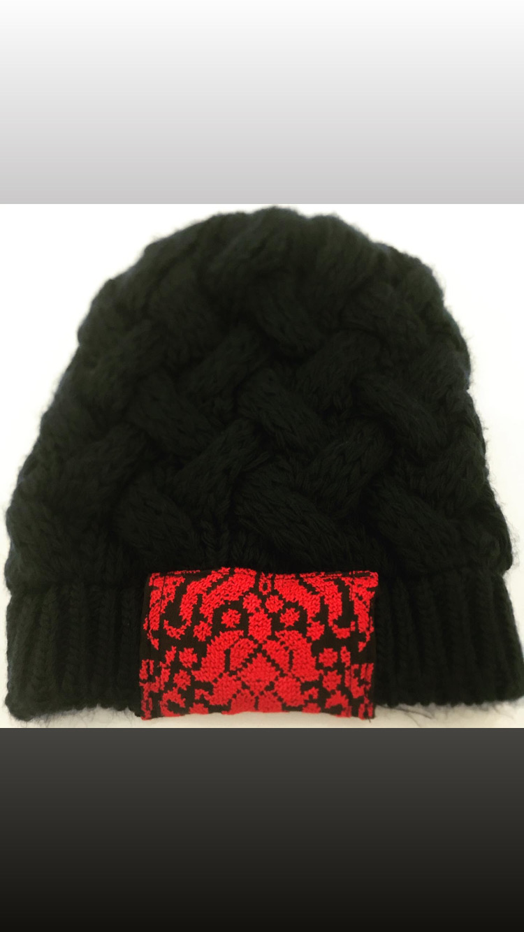 Woolen hat with vantage Palestinian embroidery